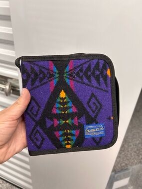 Pendleton Purple Tribal Pattern Zip CD Case